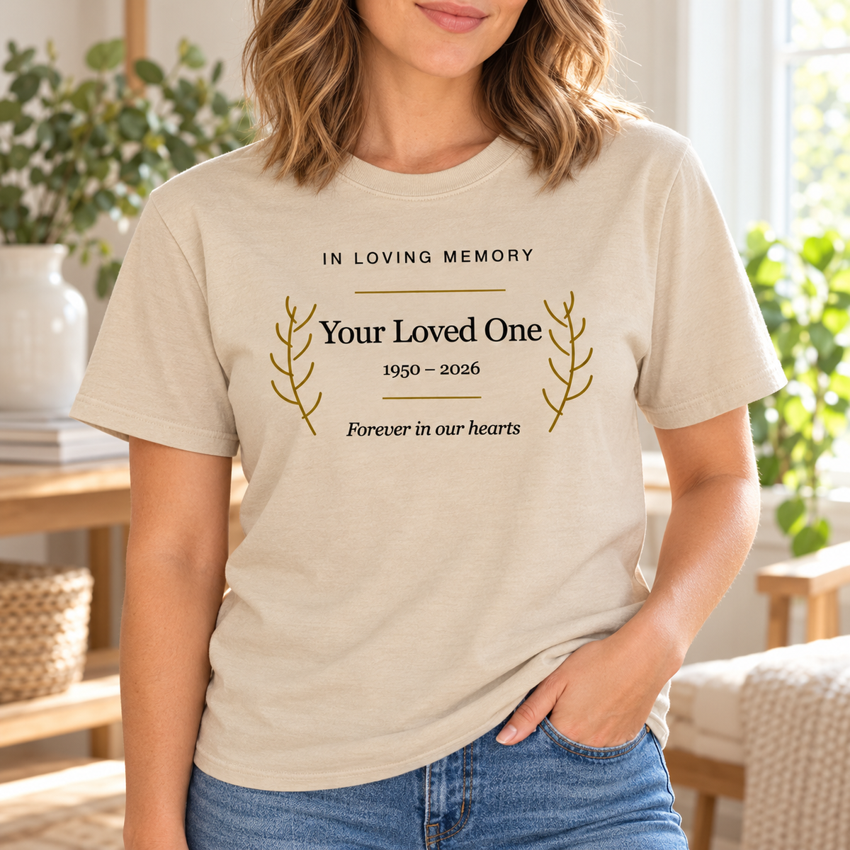 Personalized Memorial T-Shirt — Classic Remembrance