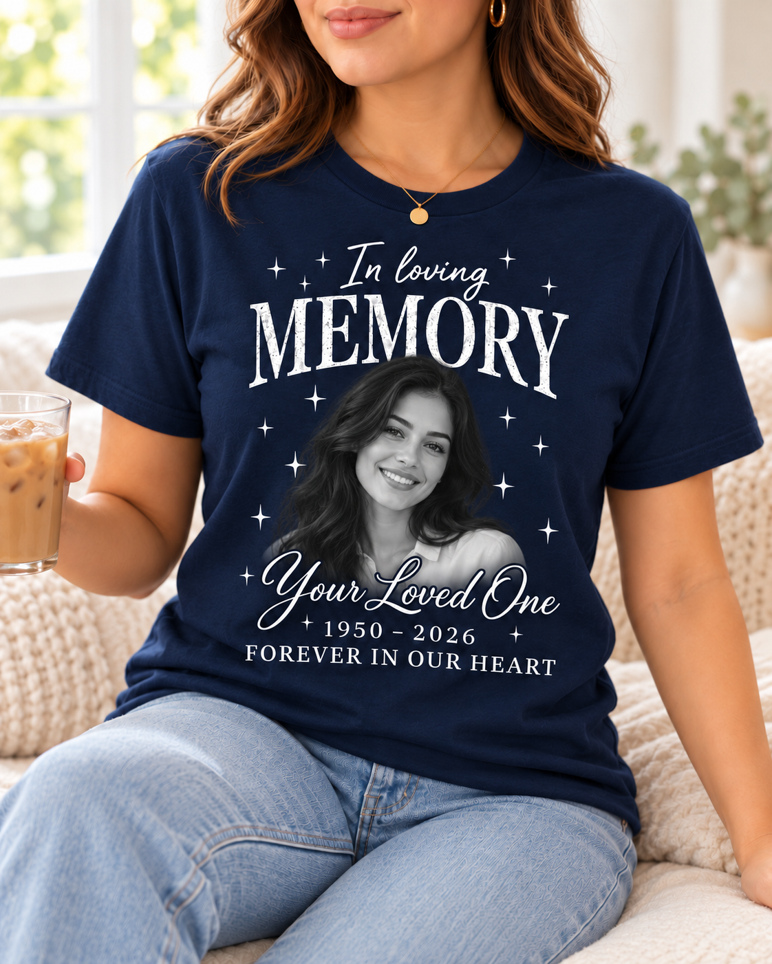 Personalized Photo Memorial T-Shirt — Starlight Photo