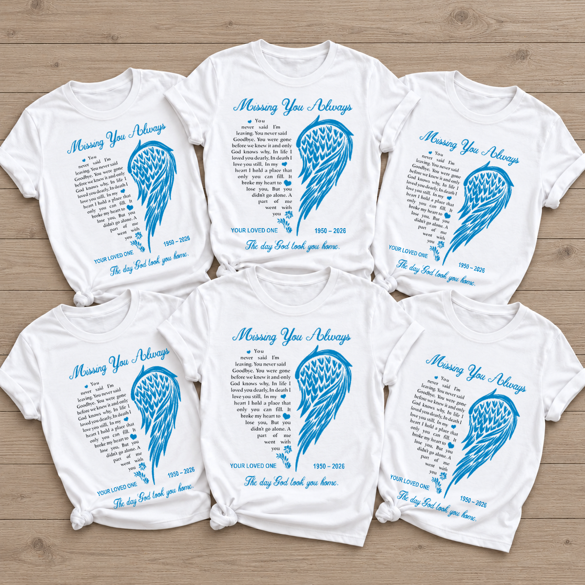 Personalized Memorial T-Shirt — Missing You Always
