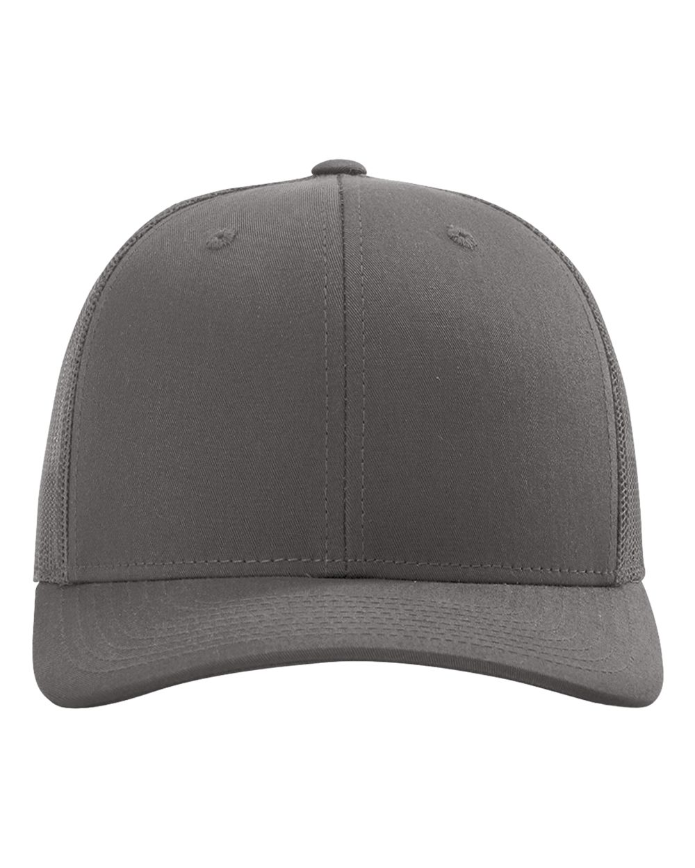 Richardson 112 — Trucker in Charcoal, blank cap front view