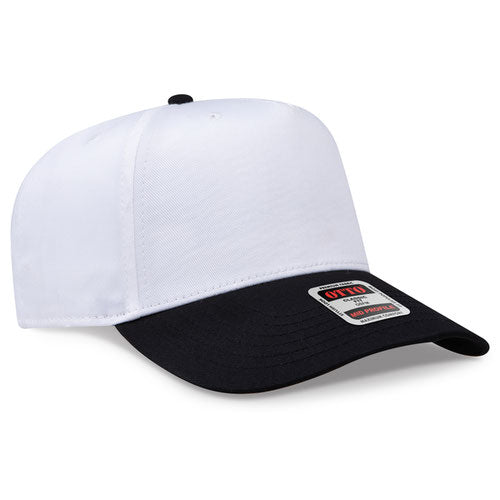 OTTO 31-069 — Baseball Cap in Black/White, blank cap front view