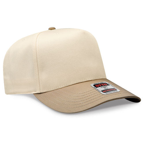 OTTO 31-069 — Baseball Cap in Khaki/Natural, blank cap front view