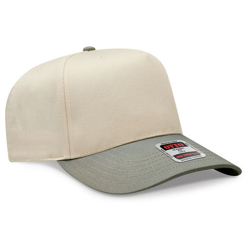 OTTO 31-069 — Baseball Cap in Sage Green/Natural, blank cap front view