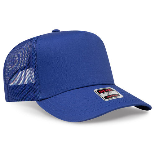 OTTO 32-285 — Mesh Trucker in Royal, blank cap front view