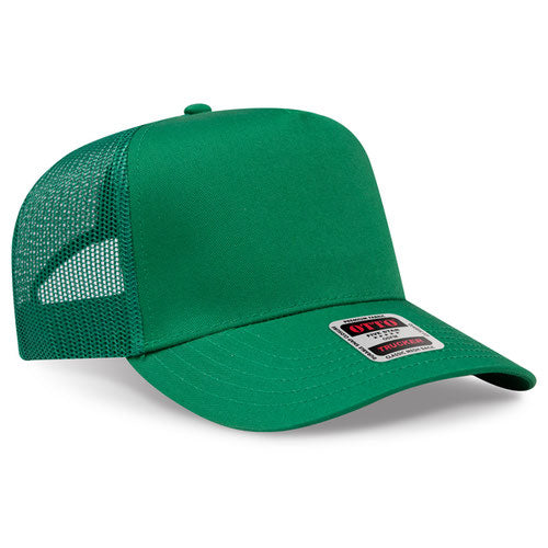 OTTO 32-285 — Mesh Trucker in Kelly Green, blank cap front view