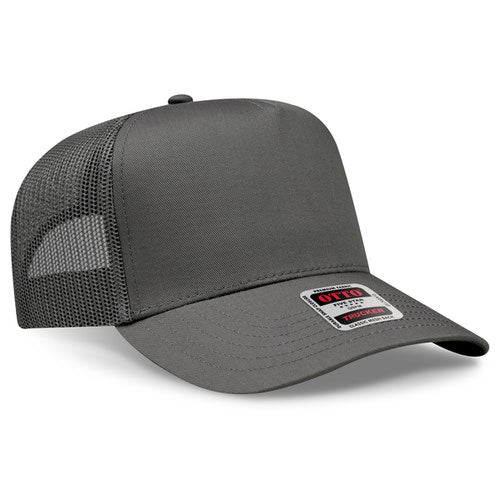 OTTO 32-285 — Mesh Trucker in Charcoal Gray, blank cap front view