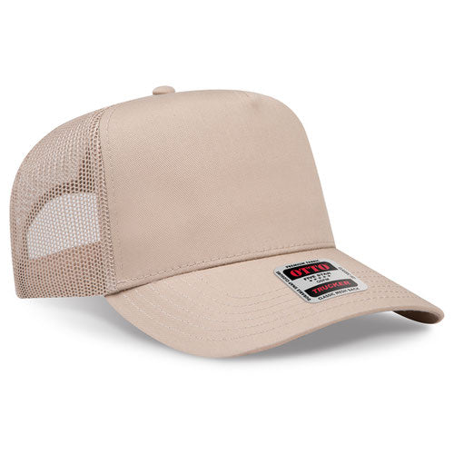 OTTO 32-285 — Mesh Trucker in Khaki, blank cap front view