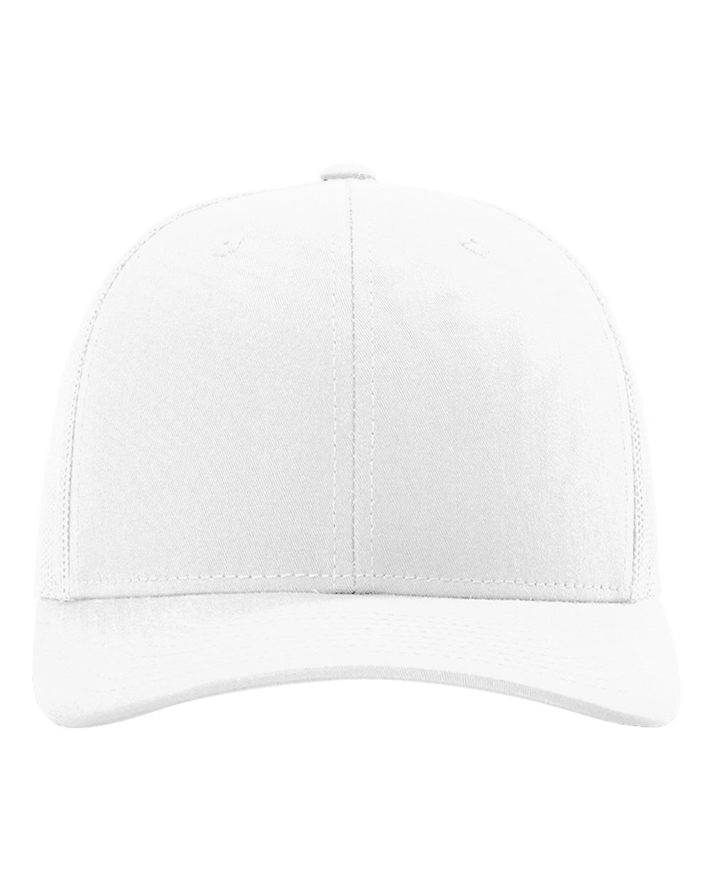 Richardson 112 — Trucker in White, blank cap front view