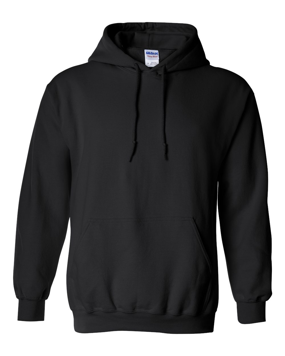 Gildan 18500 hoodie — Black, front view
