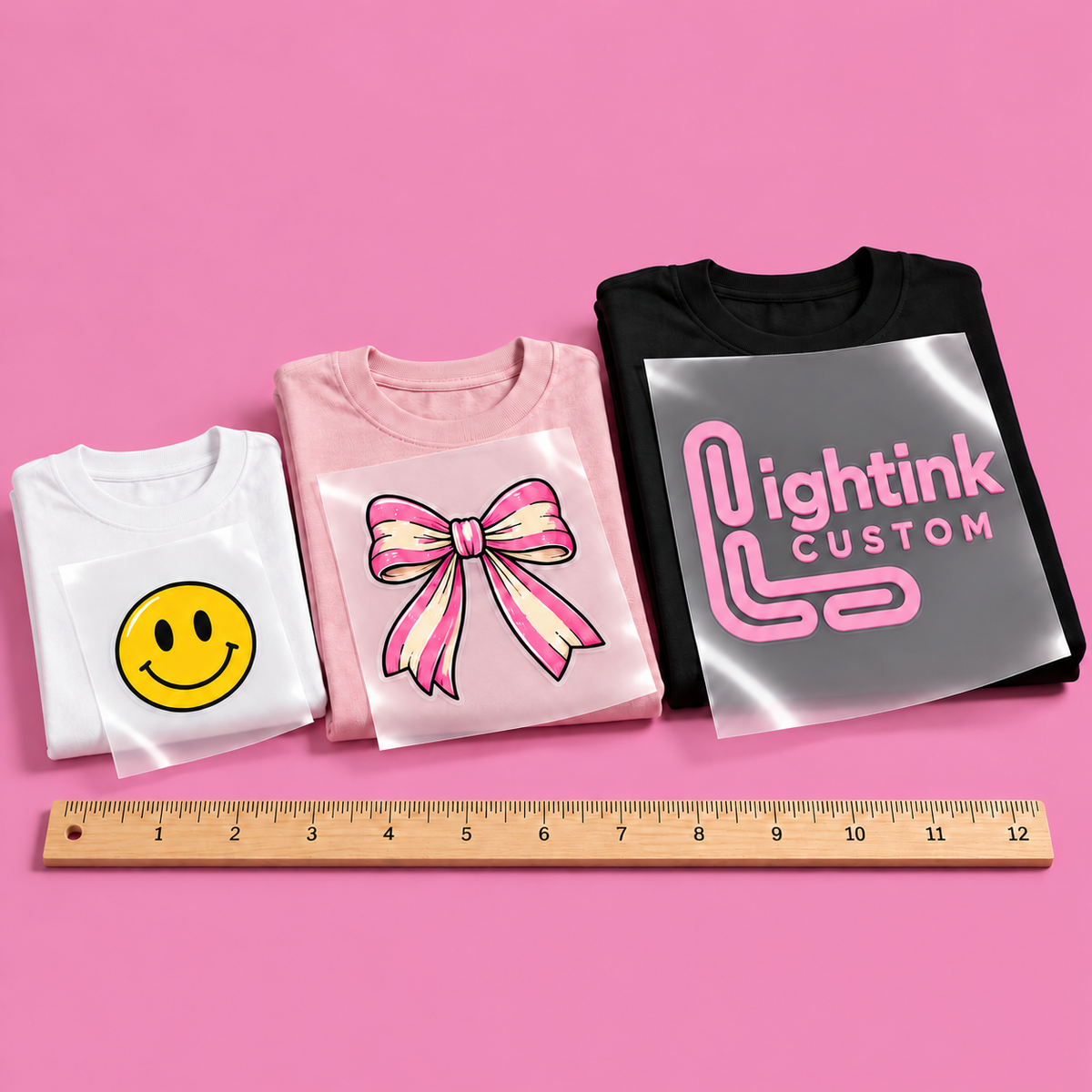 Lightink Custom DTF transfers by size