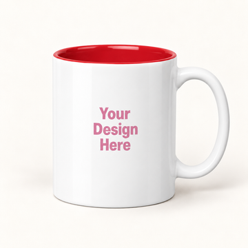Lightink custom 11 oz ceramic mug — red color option