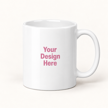Lightink custom 11 oz ceramic mug — white color option