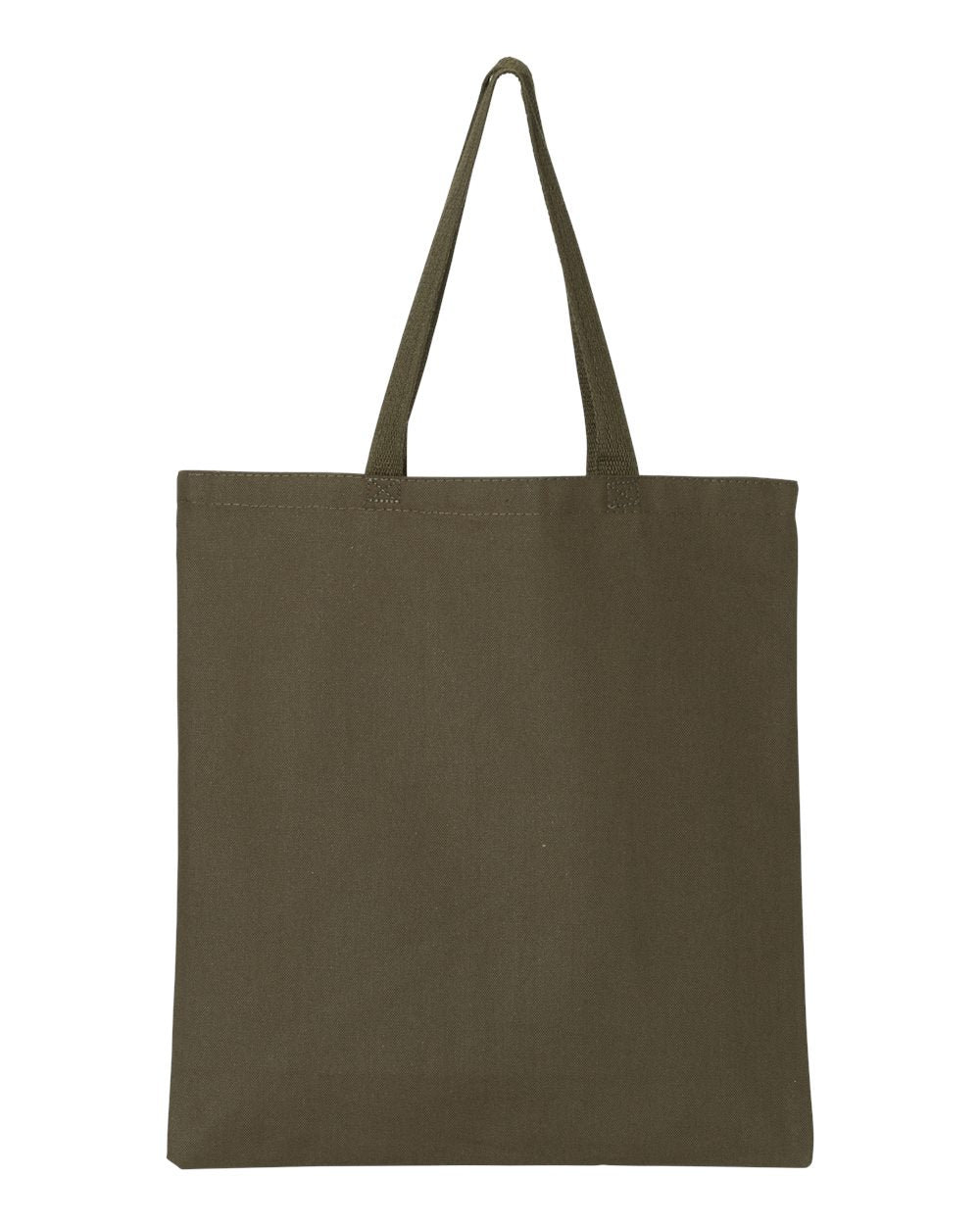 Q-Tees Q800 Promotional Tote — Army, blank front view