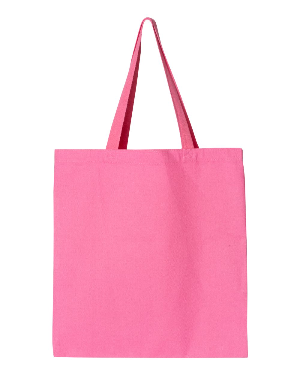Q-Tees Q800 Promotional Tote — Azalea, blank front view