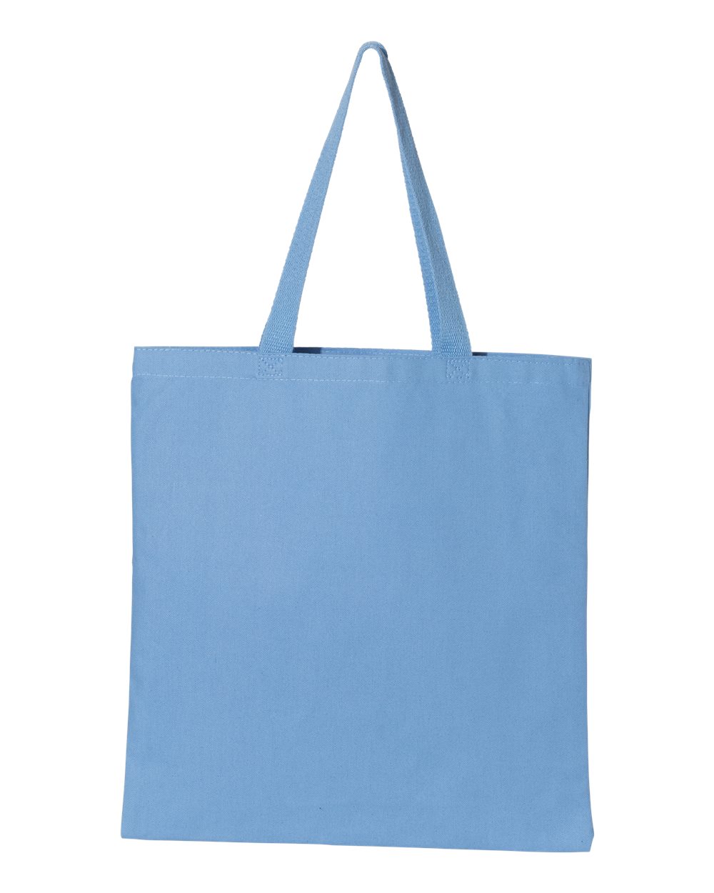 Q-Tees Q800 Promotional Tote — Carolina Blue, blank front view