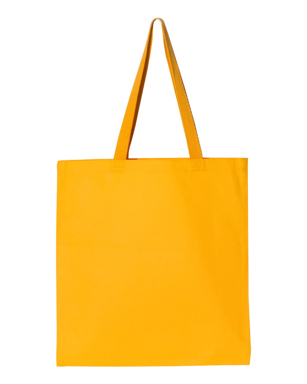 Q-Tees Q800 Promotional Tote — Gold, blank front view