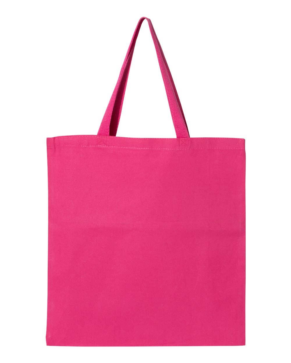 Q-Tees Q800 Promotional Tote — Hot Pink, blank front view