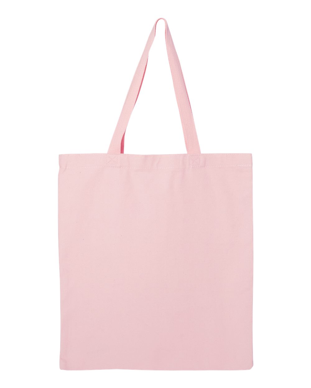 Q-Tees Q800 Promotional Tote — Light Pink, blank front view