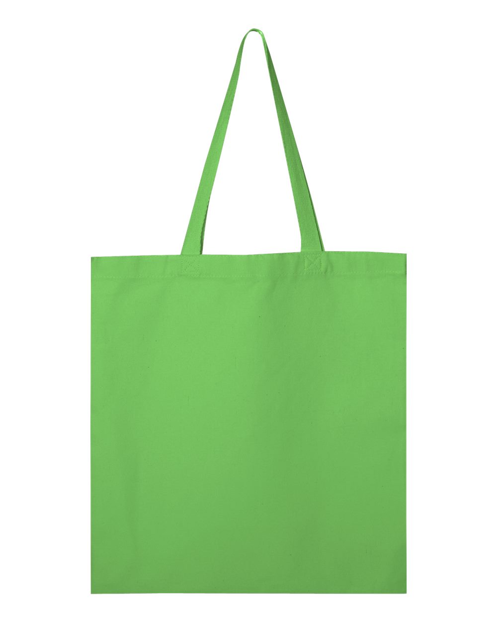 Q-Tees Q800 Promotional Tote — Lime, blank front view