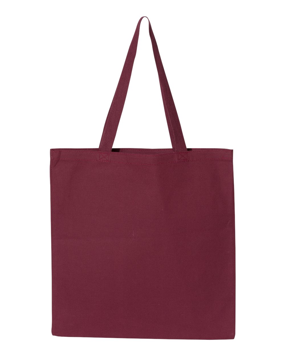 Q-Tees Q800 Promotional Tote — Maroon, blank front view