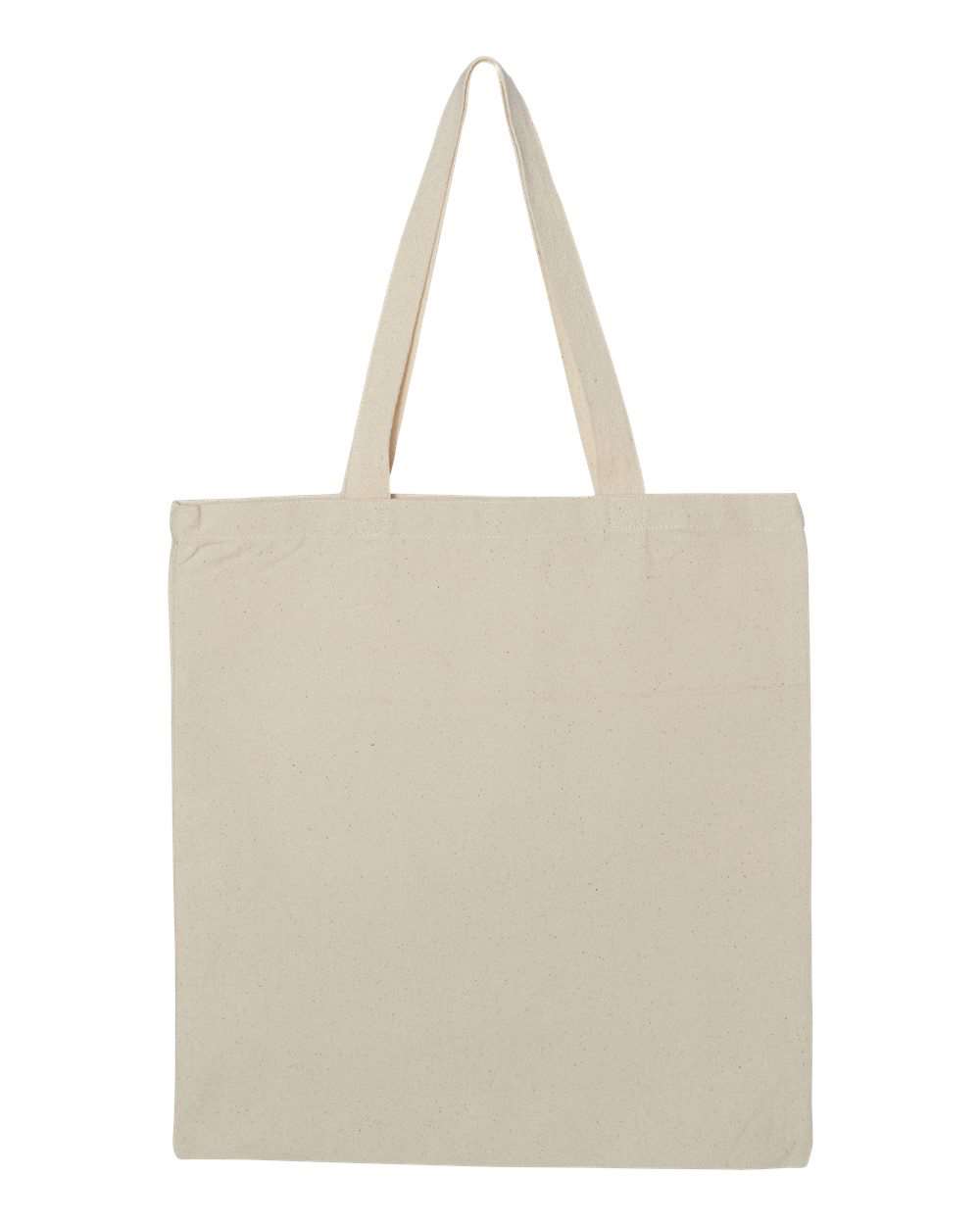 Q-Tees Q800 Promotional Tote — Natural, blank front view