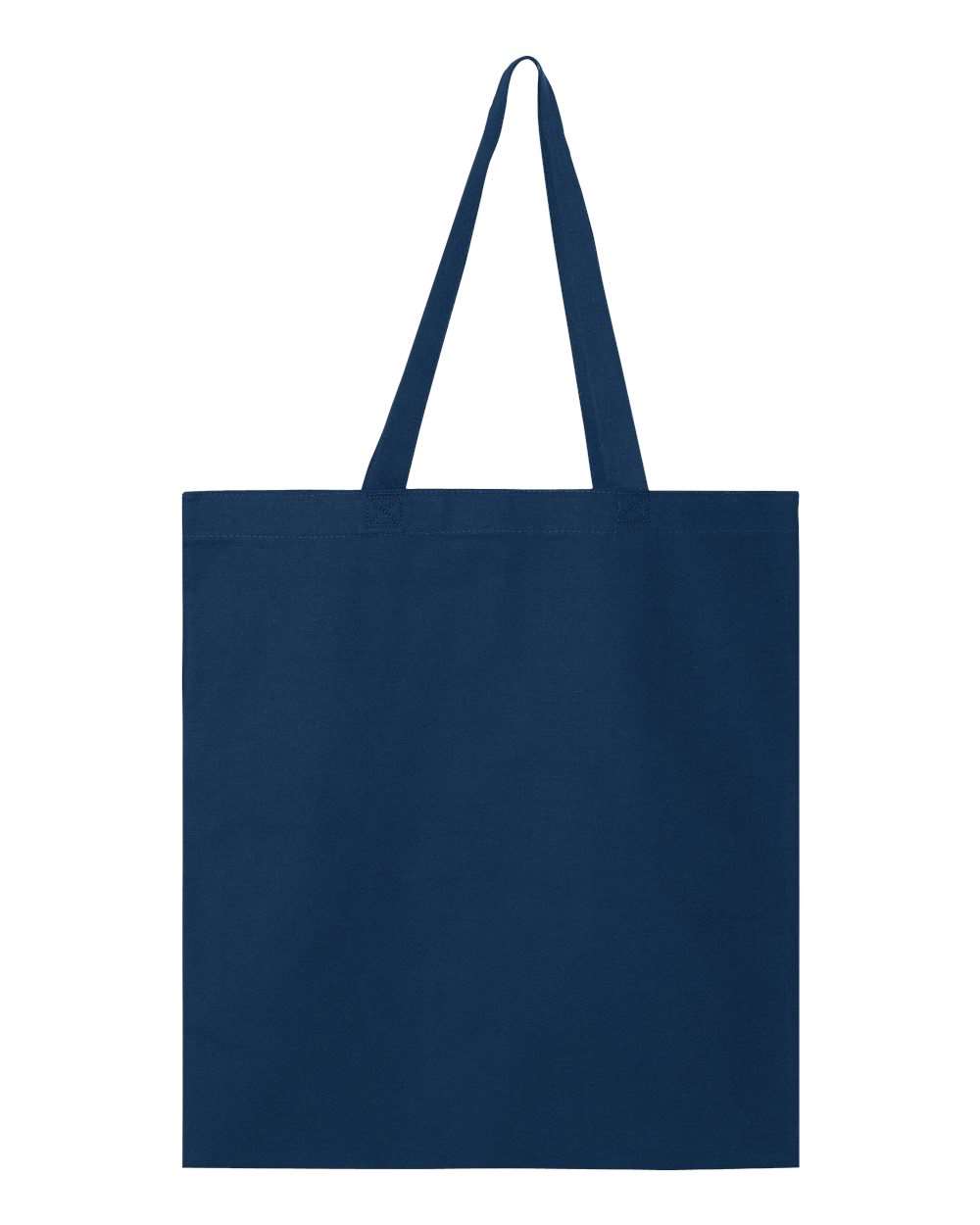 Q-Tees Q800 Promotional Tote — Navy, blank front view