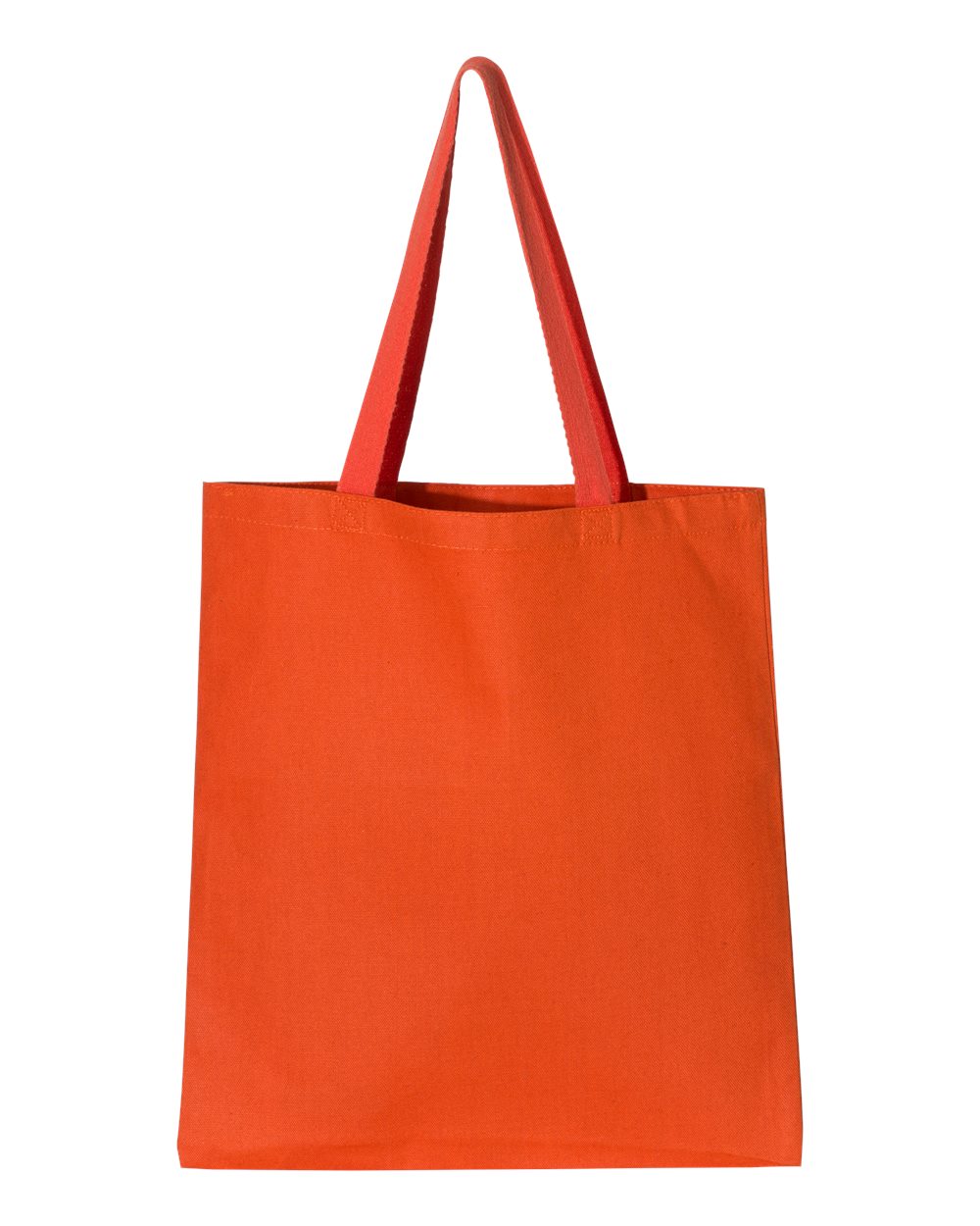 Q-Tees Q800 Promotional Tote — Orange, blank front view