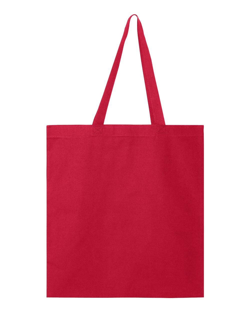 Q-Tees Q800 Promotional Tote — Red, blank front view