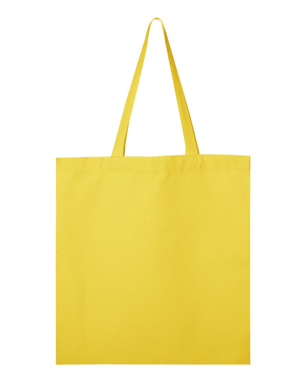 Q-Tees Q800 Promotional Tote — Yellow, blank front view
